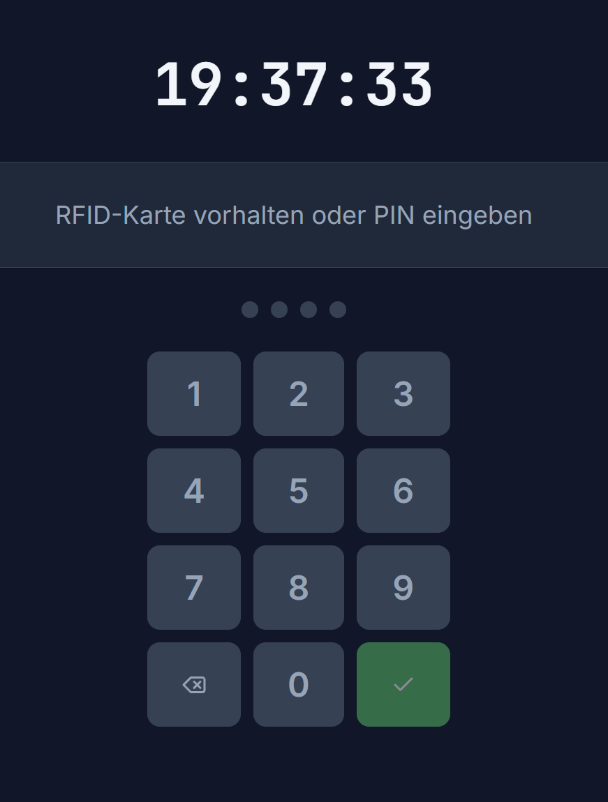 INTAT Zeiterfassung – Stempel-Terminal mit RFID und PIN